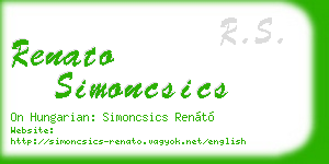 renato simoncsics business card