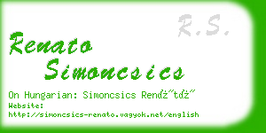 renato simoncsics business card